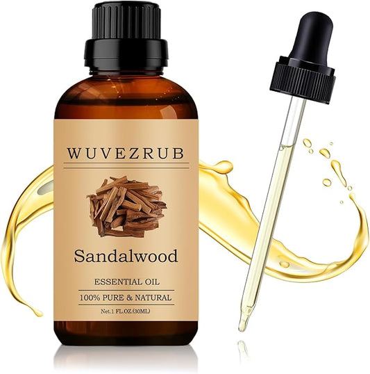 Sandalwood Essential Oil 30ML - 100% Pure and Natural Oils for Aromatherapy Diffuser - 1 Fl Oz/Sandalwood