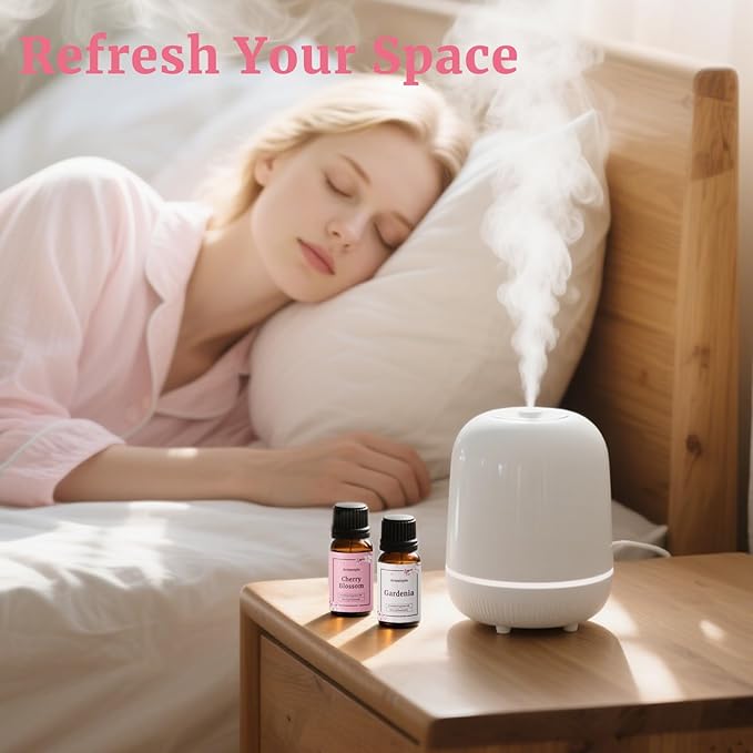 Flowers Fragrance Oils, Aromtopia Floral Essential Oils for Diffusers for Home, 6x10ml, Fragrance Oil for Soap Candle Making, Lavender, Rose, Gardenia, Cherry Blossom, Jasmine, Neroli