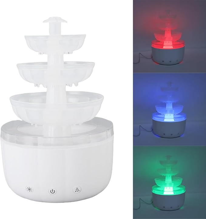 Jeffergarden Fountain Diffuser Humidifier, Quiet Aromatherapy with 500ml Capacity for Living Room and Bedroom Relaxation