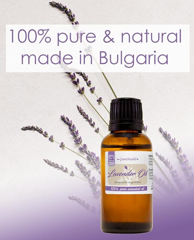 Lavender (Bulgarian) Essential Oil - 128 fl oz (1 Gallon) Plastic Bottle w/Cap - 100% Pure Essential Oil by GreenHealth