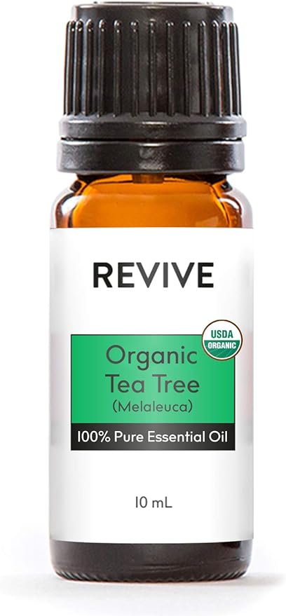 USDA Certified Organic Tea Tree Essential Oil by Revive Essential Oils - 100% Pure Therapeutic Grade, for Diffuser, Humidifier, Massage, Aromatherapy, Skin & Hair Care