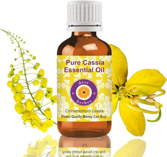 dève herbes Cassia Essential Oil (Cinnamomum Cassia) Pure | Non-Sticky | Non-Greasy | Lightweight | Men & Women | All Skin Types | Steam Distilled 30ml (1 oz)