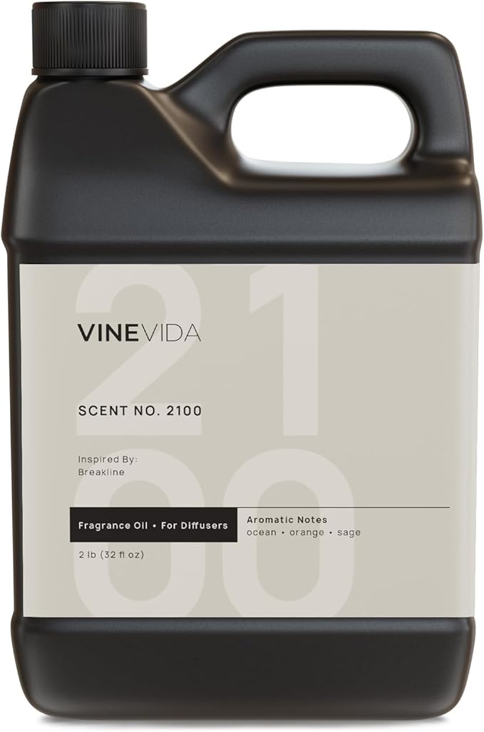 VINEVIDA [32 Fl Oz] Scent NO. 2100 Fragrance Oil for Cold Air Diffusers, Aromatic Notes of Ocean Orange Sage, Essential Oils for Diffuser Oil Refill & Air Freshener Room Spray