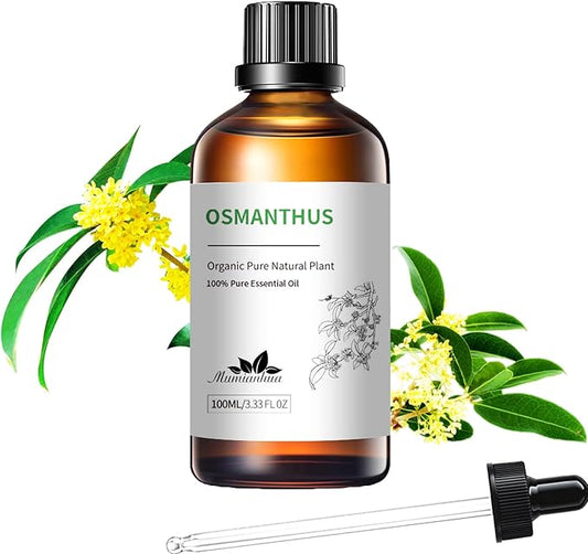 Osmanthus Essential Oil, Pure Osmanthus Oil Mumianhua Rare Floral-Apricot Scent for Luxurious Diffuser, Skin Care & Aromatherapy, Promotes Relaxation & Glowing Skin, 3.38 Fl Oz
