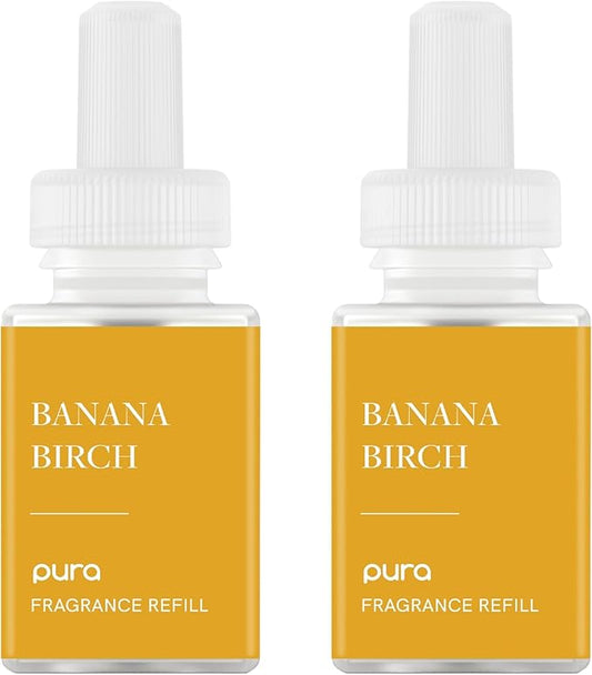 Pura Smart Home Scent Refill - Long-Lasting Premium Fragrance per Refill - Clean Diffuser Fragrance for Home, Office & Apartment - 2 Pack, Banana Birch