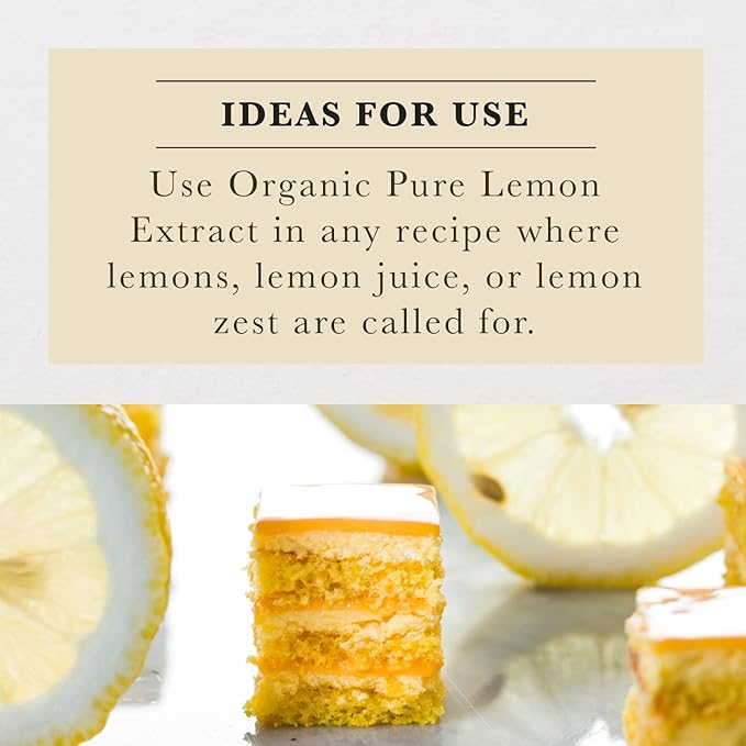 Cook's Pure Lemon Extract, Premium Quality, Cold Pressed Lemon, Sugar Free, Gluten Free, Allergen Free, 4 oz