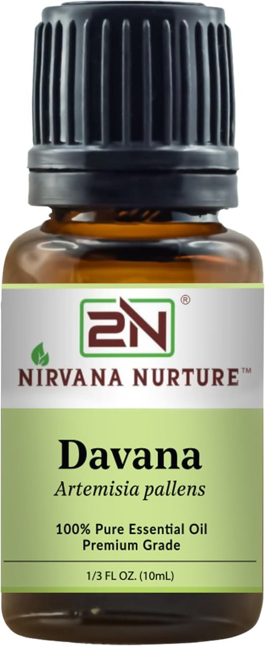 Davana Essential Oil, 100% Pure Undiluted, Aromatherapy Oil for Diffuser, Hair & Skin Care