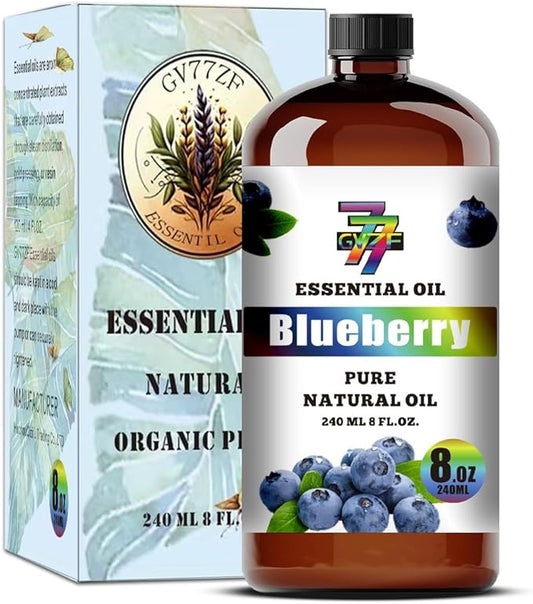 Blueberry Essential Oil - GV77ZF Blueberry Oils for Diffusers, Humidifiers, DIY Candles, Soap, Cleaning, Home, Office, Yoga, Massage, Gifts - 8 fl oz (240 ml)