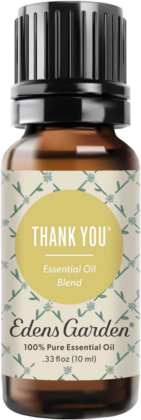 Edens Garden Thank You Essential Oil Blend – Gratitude & Teacher Gift, 100% Pure Undiluted Aromatherapy for Natural Wellness & Special Occasions – 10 ml (.33 fl oz)