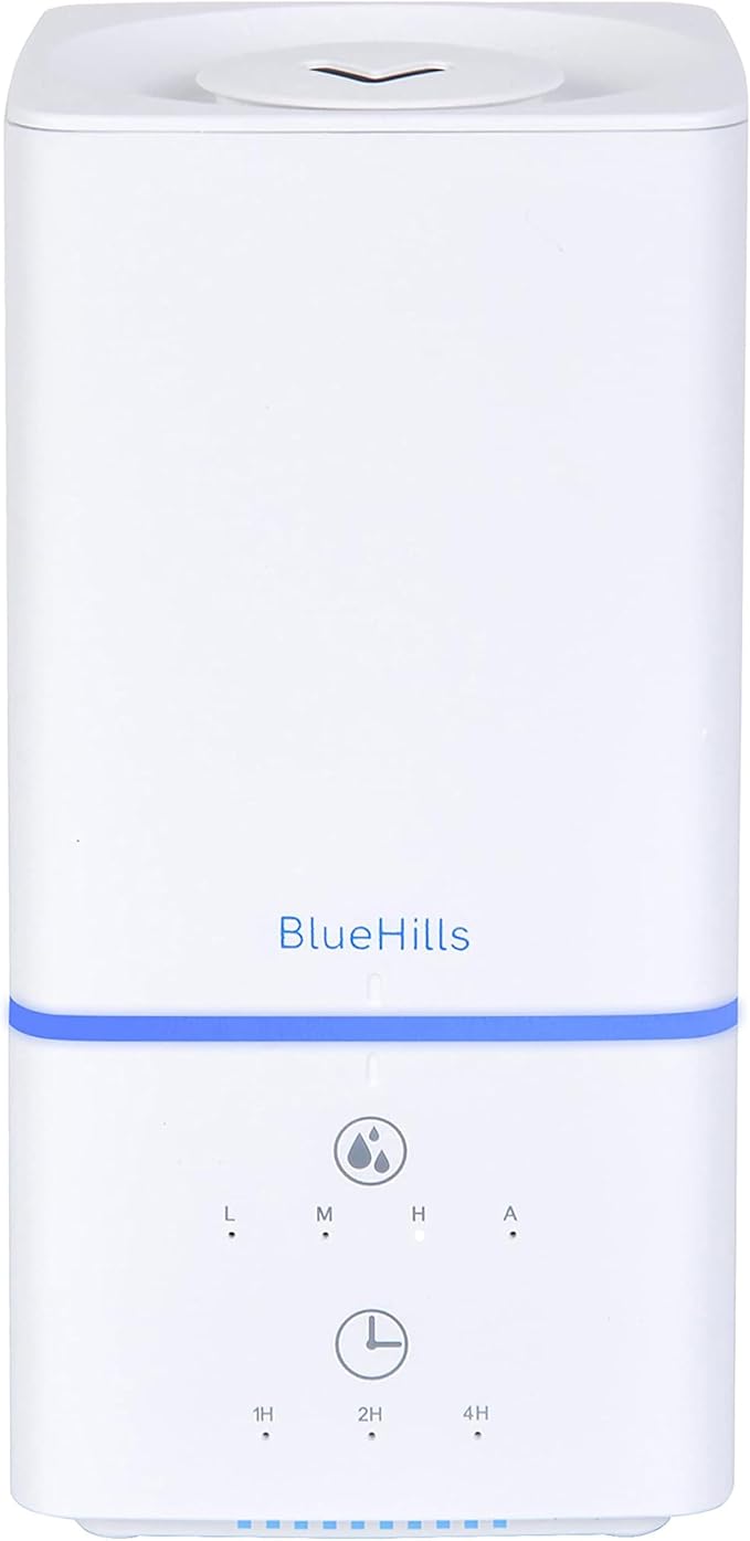 BlueHills 1000 ML Premium Essential Oil Diffuser Humidifier Combo Square White Aroma Diffuser for Large Room Home Quiet Modern Design Long Run Time High Capacity Oil Diffuser - Solid White - H101