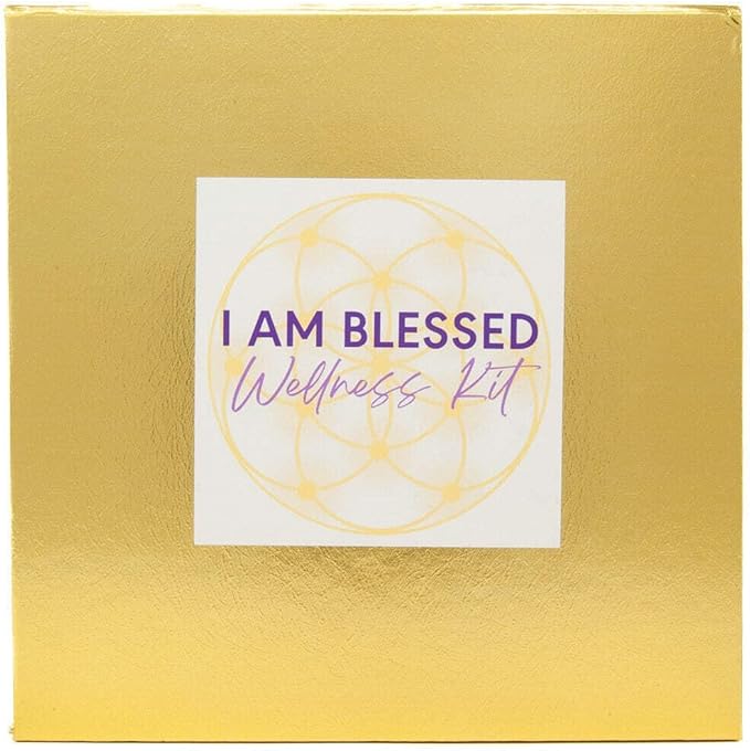 I Am Blessed Wellness Kit Aromatherapy Crystal Jewelry Essential Oil Elixirs Extra Large Bracelet 8 Inch