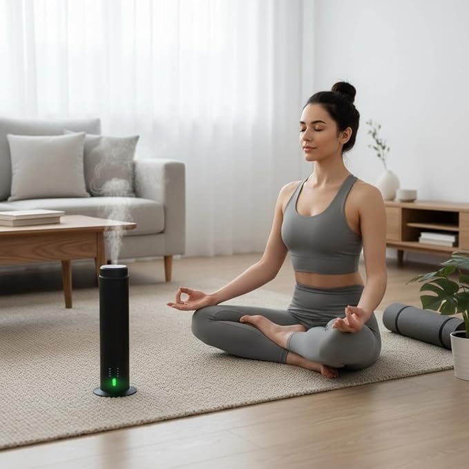 Waterless Scent Essential Oil Diffuser for Hotel,Whole House,Large Room, Office，Home，200ML Large Capacity, Covering 1500 Square feet (Black-A)