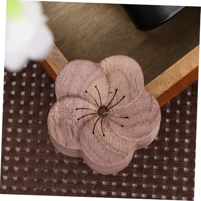 TEHAUX Aromatherapy Wood Diffuser for Essential Oils, Walnut Scented Diffused Wood with Plum Blossom Design, Home and Office Fragrance Enhancer for Relaxation and Sleep