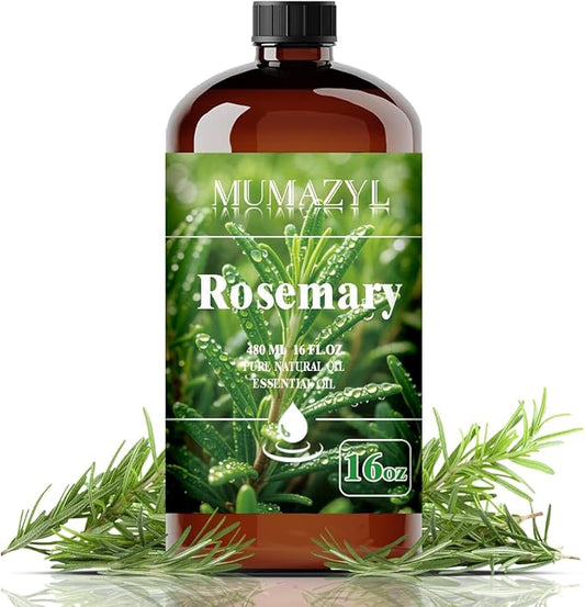 Rosemary Essential Oil, Rosemary Oil 16 Fl Oz 480ML for Diffuser Humidifier Yoga Cleaning DIY Candle Soap Making MUMAZYL Essential Oils