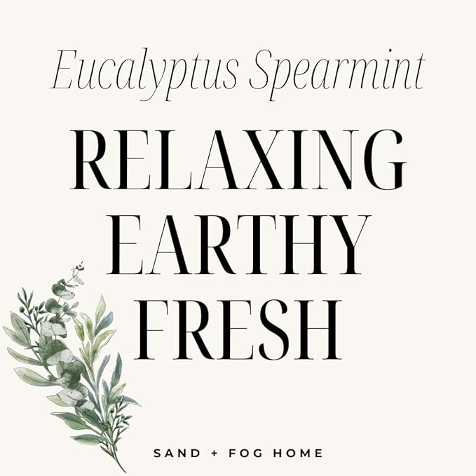 Sand + Fog Eucalyptus Spearmint Reed Diffuser | Made with Essential Oils | Fill Your Home with The Your Favorite Luxurious Fragrance (Pack of 2)