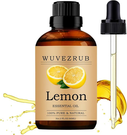 Lemon Essential Oil - 60ML, 100% Pure and Natural for Aromatherapy Diffuser - 2 Fl Oz