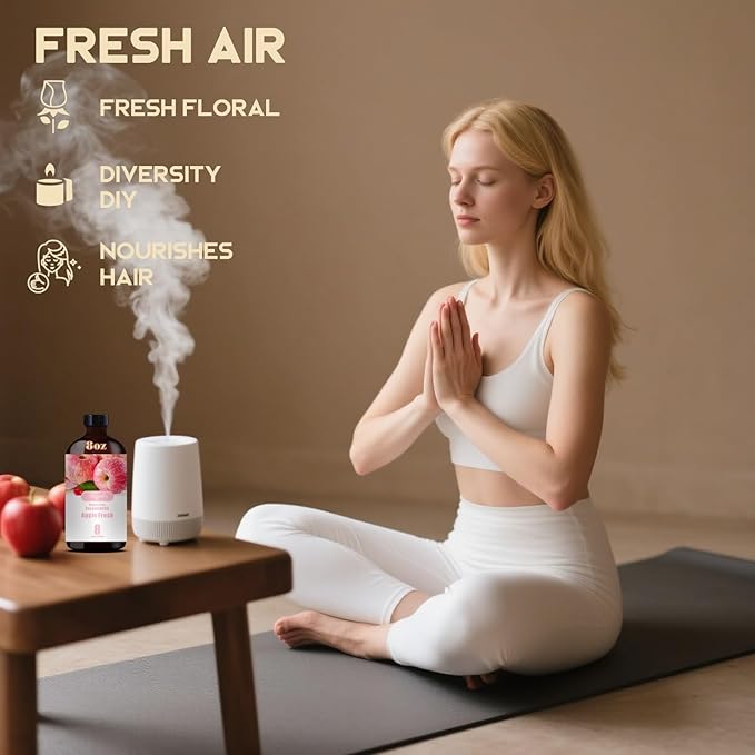 Apple Essential Oil – MLYNKL Apple Oils 8.33 fl oz for Diffusers, Humidifiers, Massage, DIY Candles, Soap, Cleaning, Home, Yoga, Office, Gifts - 250 ml