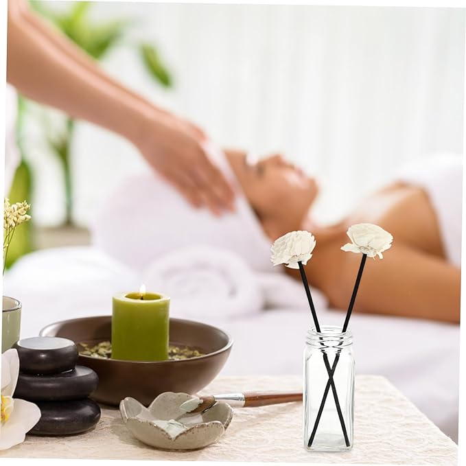 2Pcs Aroma Diffuser Sticks with Flower Design Essential Oil Volatile Rods for Home Fragrance Safe No Flame Required for Room Decoration and Scent Distribution