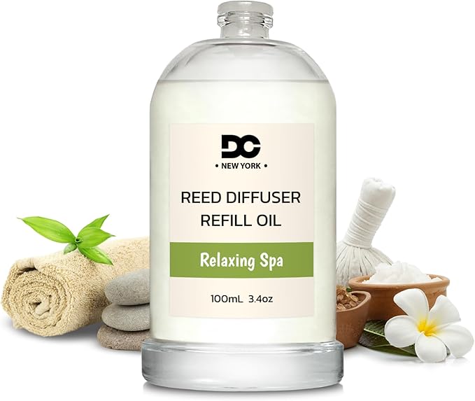 Daniella's Candles Relaxing Spa Reed Diffuser Refill Oil, 3.4oz/100ml, Premium Fragrance Oil, Home Fragrance, Long Lasting, Oil for Reed Diffuser