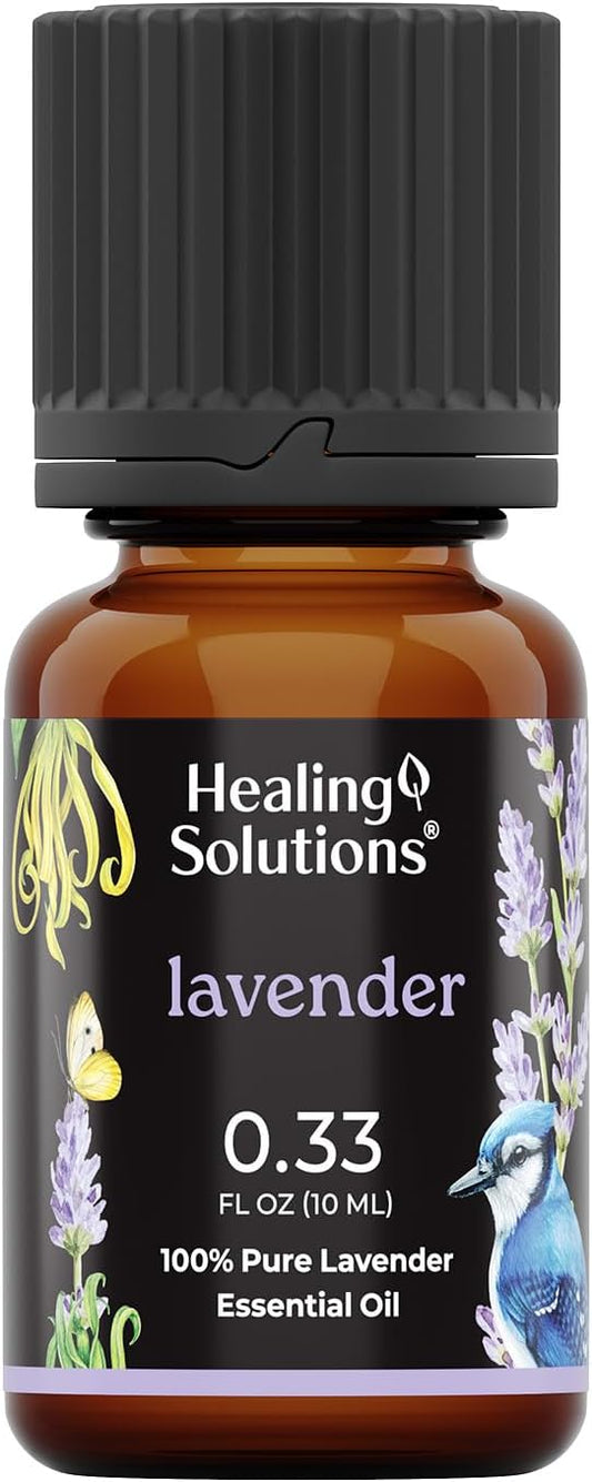 Healing Solutions Lavender Essential Oil Pure - 0.33 Fluid Ounces
