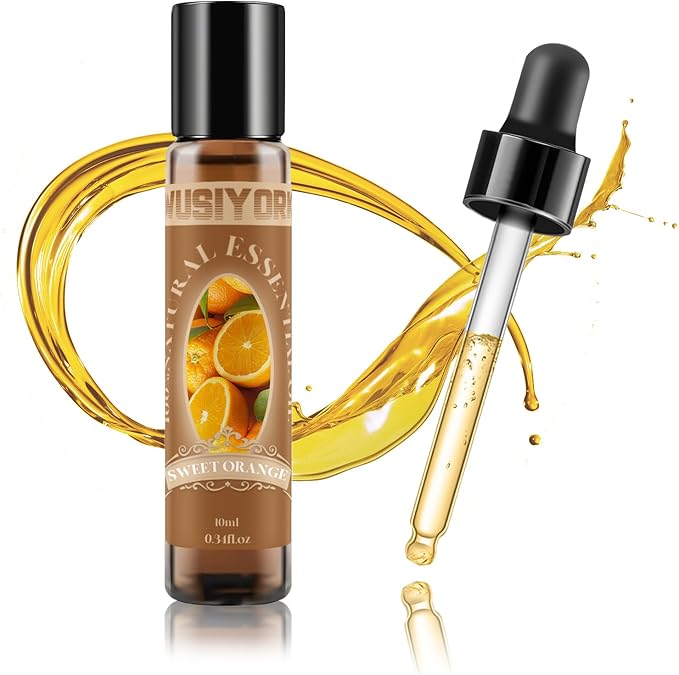 Sweet Orange Essential Oil 10ML - 100% Pure and Natural Therapeutic Grade Oils for Aromatherapy Diffuser - 0.34 Fl Oz/Sweet Orange