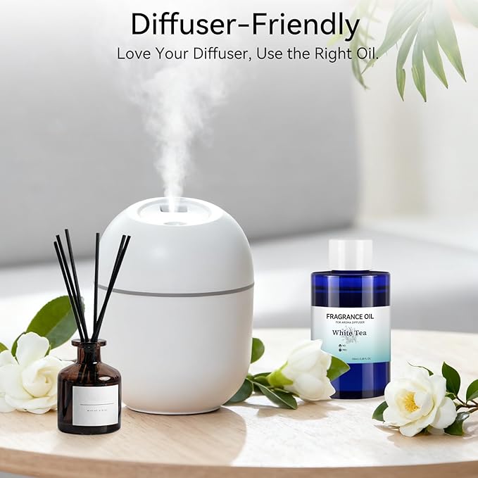 JEPEErbz White Tea Essential Oil(100ml / 3.4oz), Essential Oils for Diffuser, Natural & Long-Lasting, Elegant Fragrance Suitable for Home, Spa & Hotel