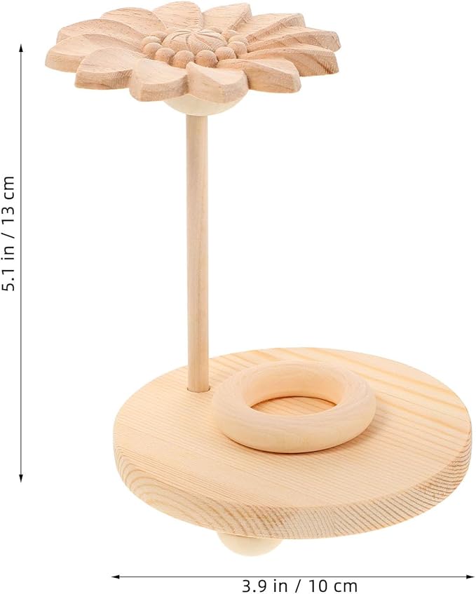 Wood Lotus Aromatherapy Diffuser and Essential Oil Holder 2-in-1 Wooden Display Stand for Home and Office Natural Essential Oil Storage Organizer