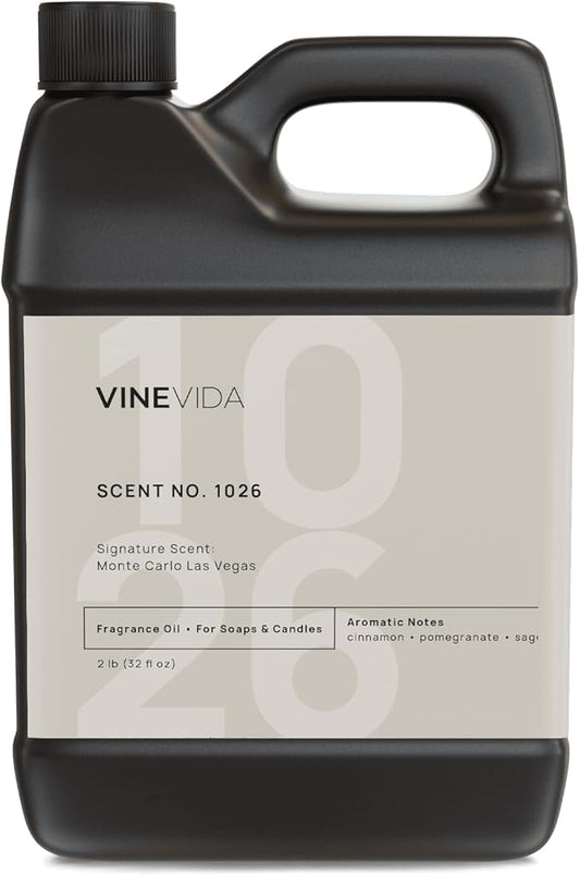 VINEVIDA Scent No.1026 Monte Carlo Las Vegas Fragrance Oil for Cold Air Diffusers - 32oz (2lbs) - Luxury Hotel Aroma - Long-Lasting Scent
