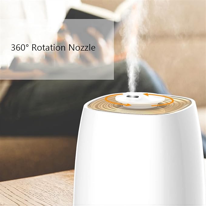 3.5L Mute Bedroom Humidifier Top Fill Oil Diffuser, Intelligent Constant Humidity Timing Humidifier with Adjustable 360° Rotation Nozzle, Auto Shut-Off Mist Humidifier