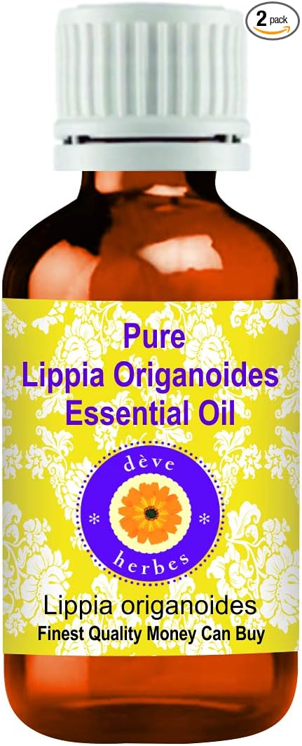 Deve Herbes Pure Lippia Origanoides Essential Oil (Lippia origanoides) Steam Distilled (Pack of Two) 100ml X 2 (6.76 oz)