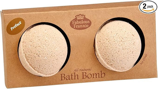 Fabulous Frannie Protect Bath Bombs Made with All Natural Undiluted Pure Essential Oils 2.5oz (Pack of 2)