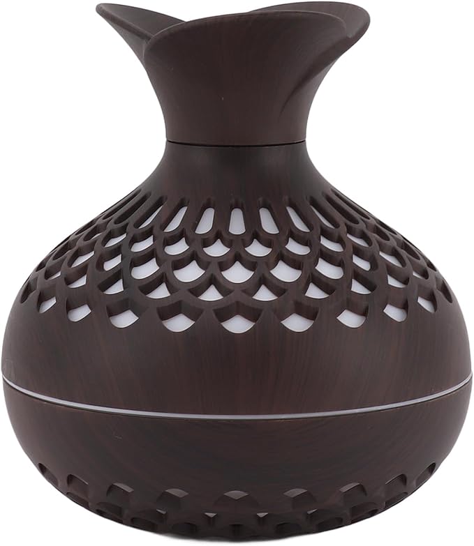 300ml Mini Humidifier,Low Noise Aroma Air Diffuser Humidifier with USB Design,Desktop Noiseless Air Purification Cool Mist Humidifier for Home car Bedroom Office(Dark Brown)