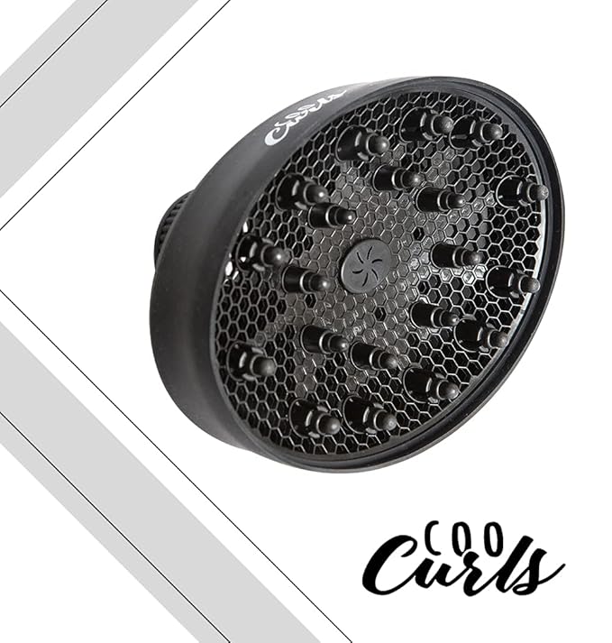 Cooboard CooCurls Hair Diffuser | Large Oval Collapsible Attachment for Hair Dryer for Salon Quality Curls at Home, Larger Size for Quicker Drying Time | NOT UNIVERSAL, Check Below for Sizing