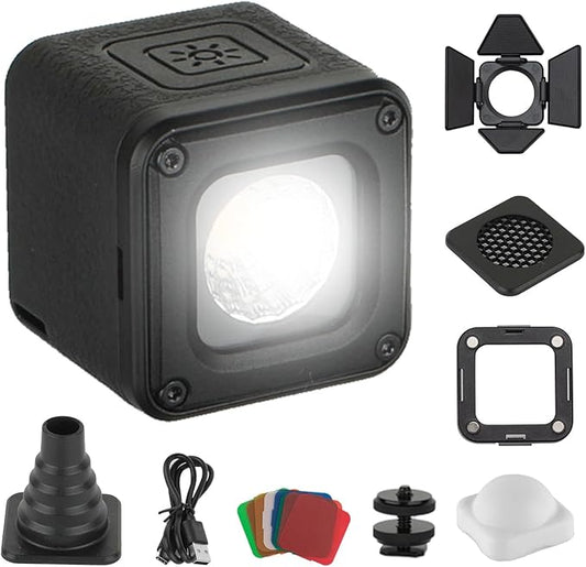SmallRig RM01 Mini LED Video Light Waterproof Portable Lighting Kit with 8 Color Filters, Barndoor, Diffuser, Dimmable Fill Light 5600K CRI95, Lume Cube Camera Light for Macro Photography, Stop Motion