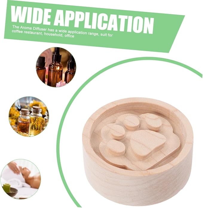 Wooden Aromatherapy Diffuser with Diffuser Stand Vent Clip Maple Wood Scented Diffusing Wood for Indoor and Car Air Freshener