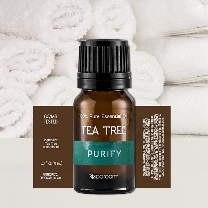 SpaRoom Aromatherapy 100% Pure Undiluted Essential Oil, Purify Tea Tree, 10 mL