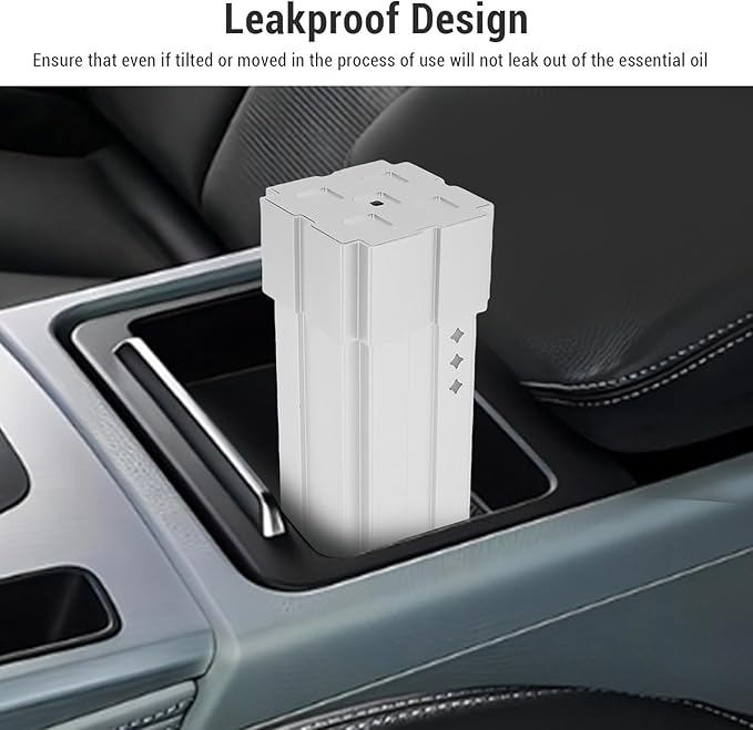 Luocute Waterless Essential Oil Diffuser, 20ML Low Noise Anti Leakage Intelligent Mode Dual Fluid Cold Mist Essential Oil Diffuser, Suitable for Car Bedroom Office (Silver)