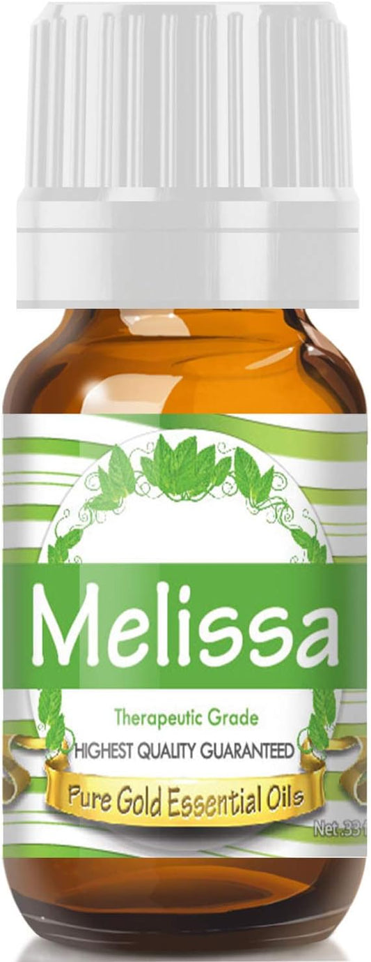 Pure Gold Essential Oils - Melissa Essential Oil - 0.33 Fluid Ounces