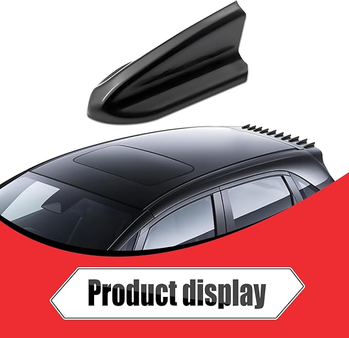 UGSHY 10 PCS Air Vortex Generator Diffuser, Self-Adhesive Diffuser Shark Fin Kit, 2 Inch Spoiler Roof Wing Pointed Set, Shark Fin Decoration Parts Universal Auto accessoriers for Cars (Black)