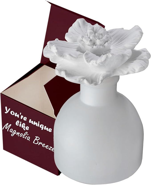 Room Scent Gift Set, Essential Oil and Diffuser Magnolia Breeze (1.7 fl.oz|50ml), 60-Days Natural Air Freshener Non-Toxic Upgrades Fragrance Reed Diffuser Make Home Smell Good