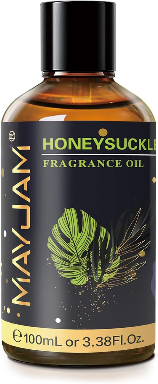 MAYJAM Honeysuckle Fragrance Oils Essential Oil - Honeysuckle Oil for Diffusers, 3.38FL.OZ/100ML Large Volume Fragrance Oil with Premium Glass Dropper