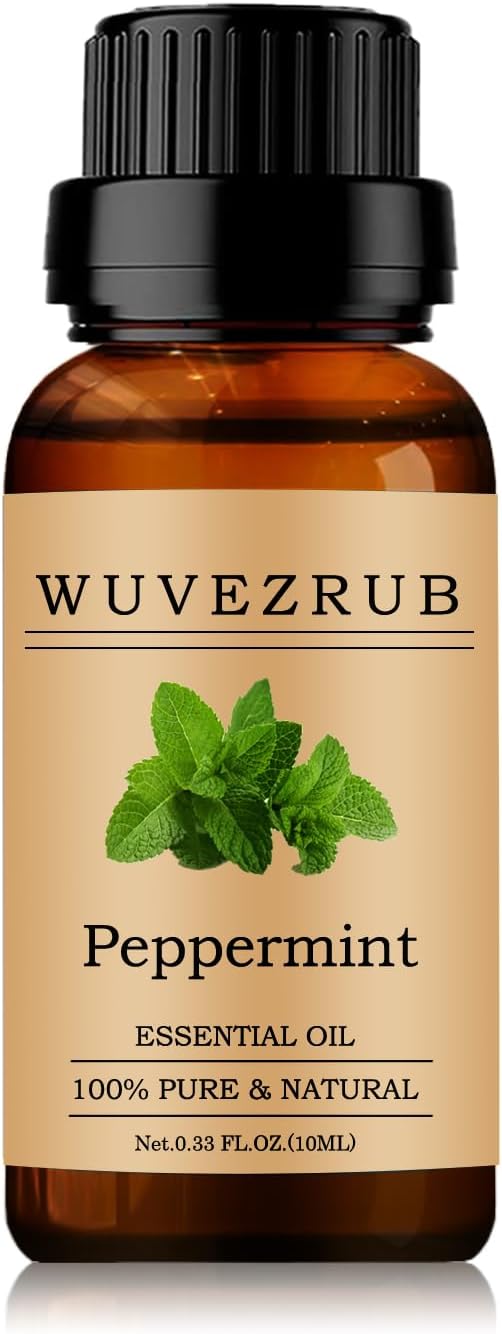 Peppermint Essential Oils 10ML, 100% Pure and Natural Essential Oil for Aromatherapy Diffuser - 0.33 Fl Oz/Peppermint