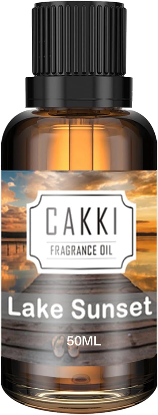 Essential Oils for Diffusers for Home, Scent-Lake Sunset, Single Large Size 50ml, CAKKI Fragrance Oils, for Candle Making, for Soap Making, Diffuser Oil Scents