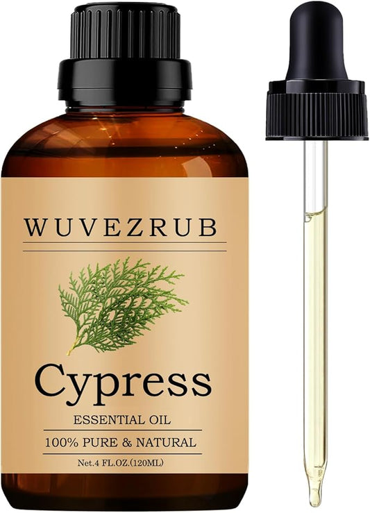 Cypress Essential Oils, 120ML Pure and Natural Essential Oil for Aromatherapy Diffuser - Cypress /4 Fl Oz