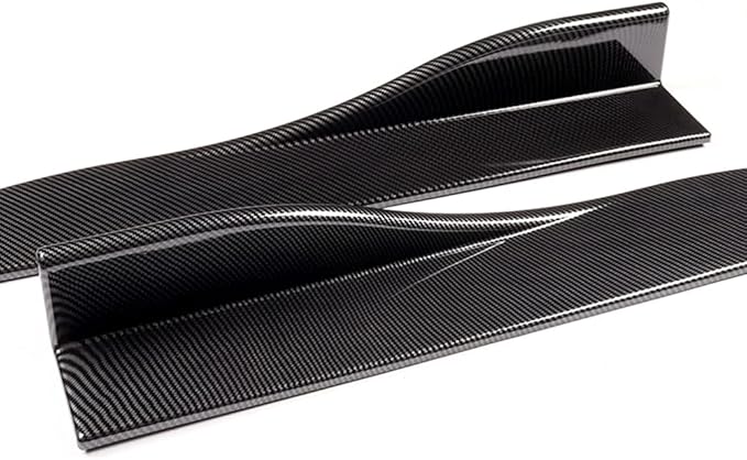 Q1-TECH, 9PCS Front Bumper Lip & Side Skirt Extensions Diffuser Compatible with 2012-2014 Ford Focus ST Hatchback Models, Front Bumper Lip Spoiler Air Chin Body Splitter ABS (Painted Carbon)