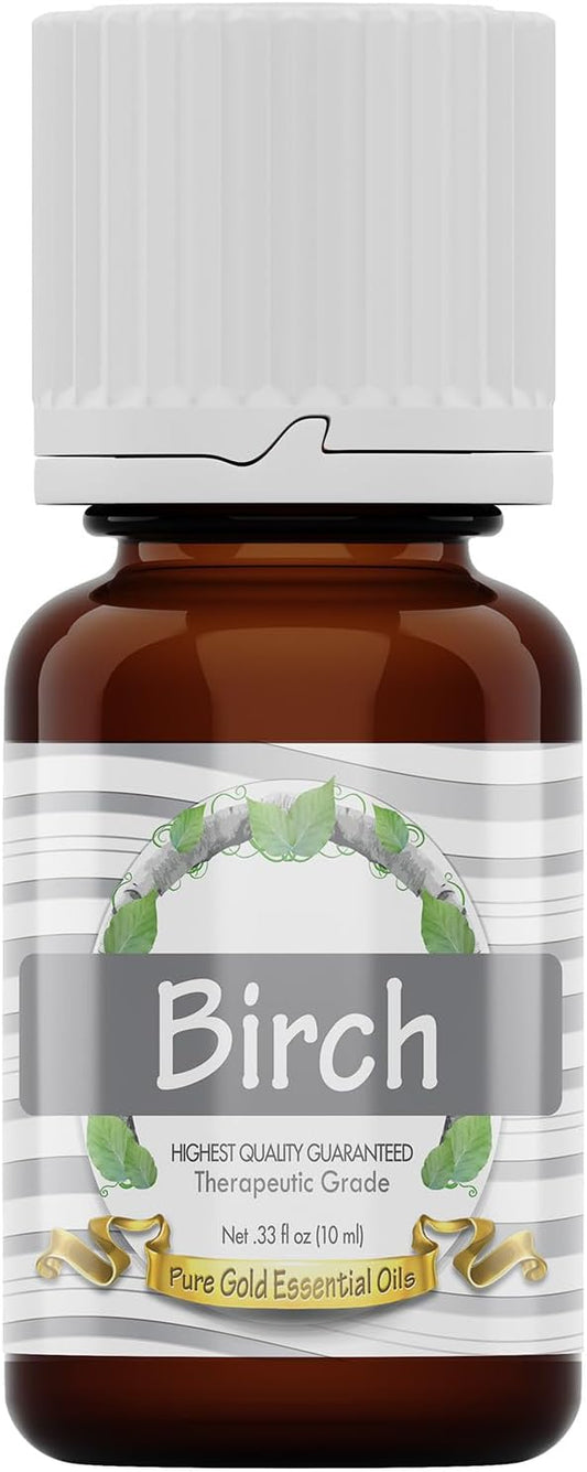 Pure Gold Essential Oils - Birch Essential Oil - 0.33 Fluid Ounces