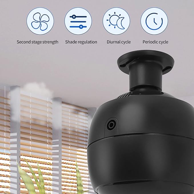 Aromatherapy Essential Oil Diffuser, Ceiling Mounted BT Aromatherapy Humidifier, Electric Scent Diffuser for Home, Hotel Lobby, Large Room (Black)