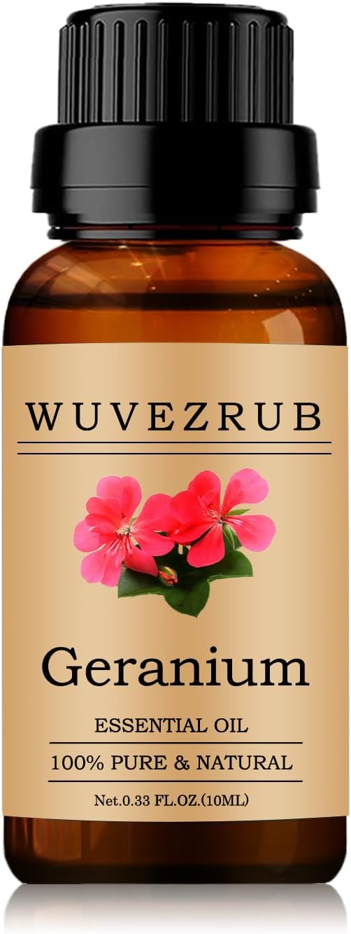Geranium Essential Oil 10ML - 100% Pure and Natural for Aromatherapy Diffuser - 0.33 Fl Oz