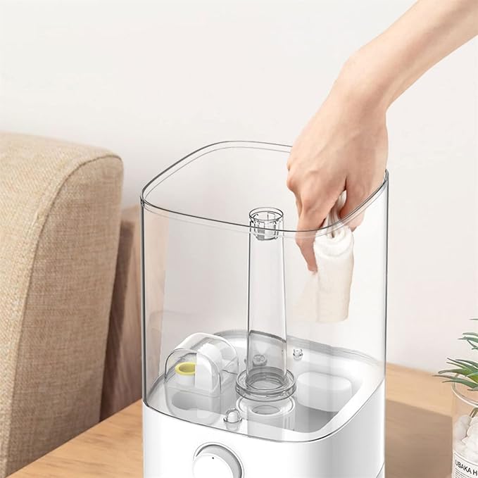 Desktop Humidifier Oil Diffuser Household Mute Top Fill Humidifier with Adjustable 360° Rotation Nozzle, Auto Shut-Off, 4.5L Transparent Water Tank Mist Humidifier