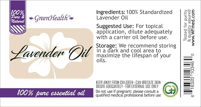 GreenHealth Lavender Essential Oil – 8 fl oz (237 ml) – 100% Pure & Uncut – Aluminum Bottle w/Plug Cap – Lavender Oil for Diffuser, Aromatherapy, Soap Making, Candles & DIY